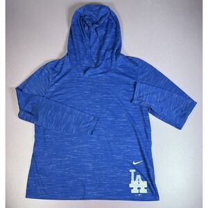 Nike Dri Fit MLB Pullover Hoodie LA‎ Dodgers Blue Large Lightweight Men's 2XL